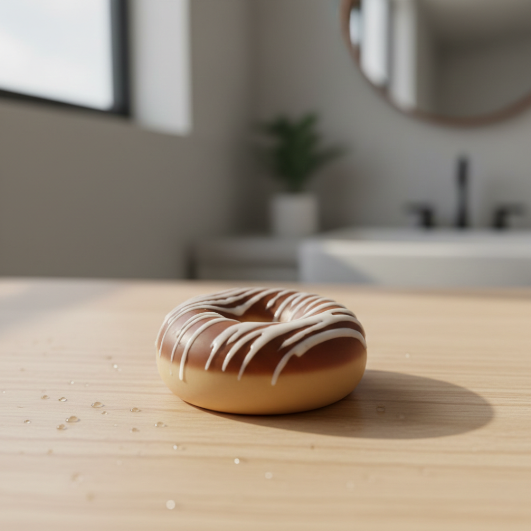 Chocolate Donut with White Glaze