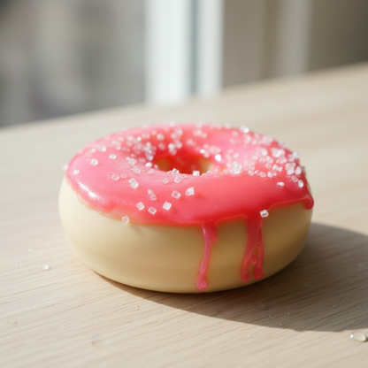 Vanilla Donut with Strawberry Glaze