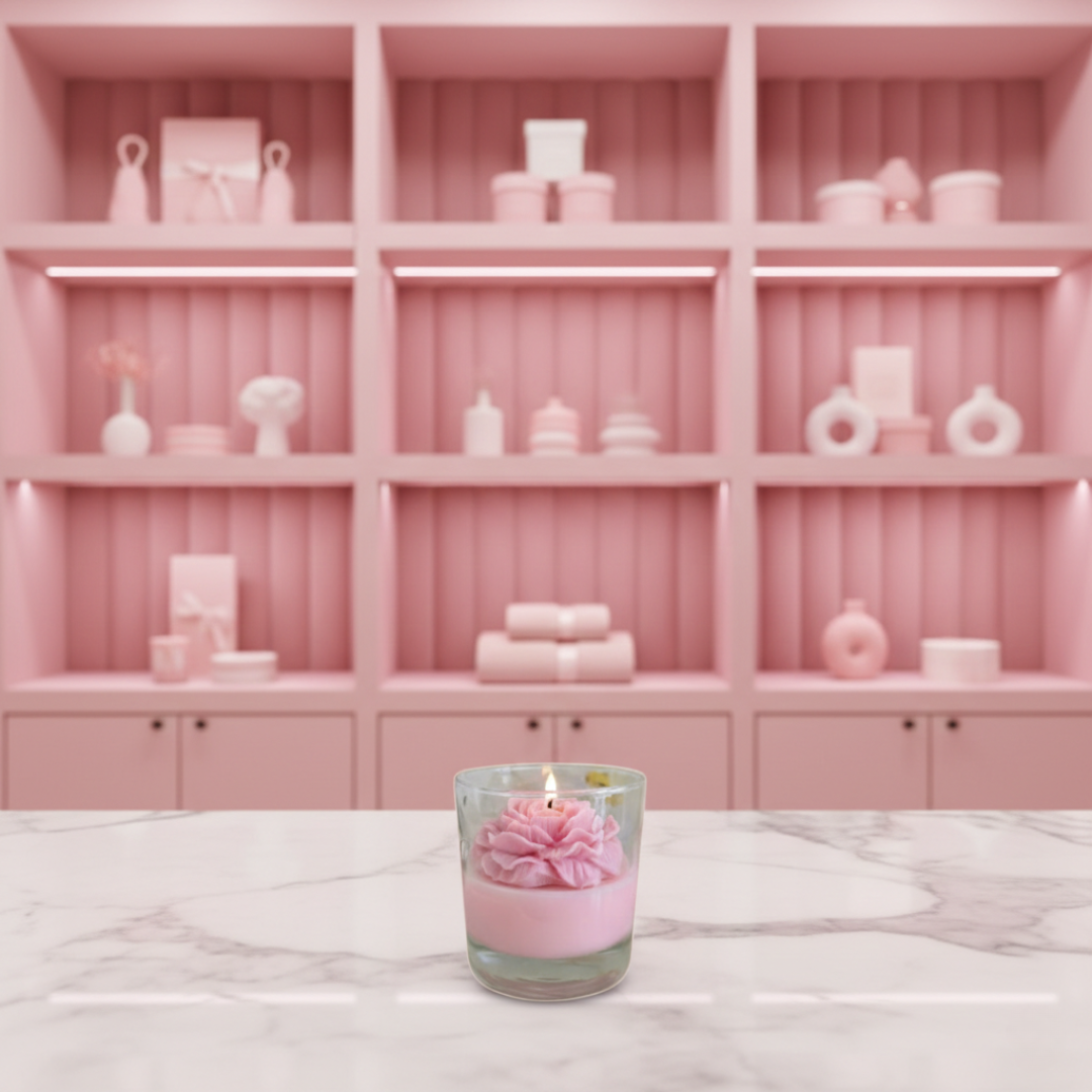 🌷 Pink Peony Candle