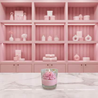 🌷 Pink Peony Candle