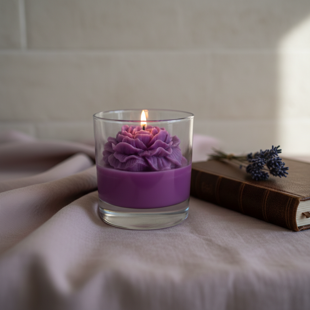 💜 Violet Peony Candle