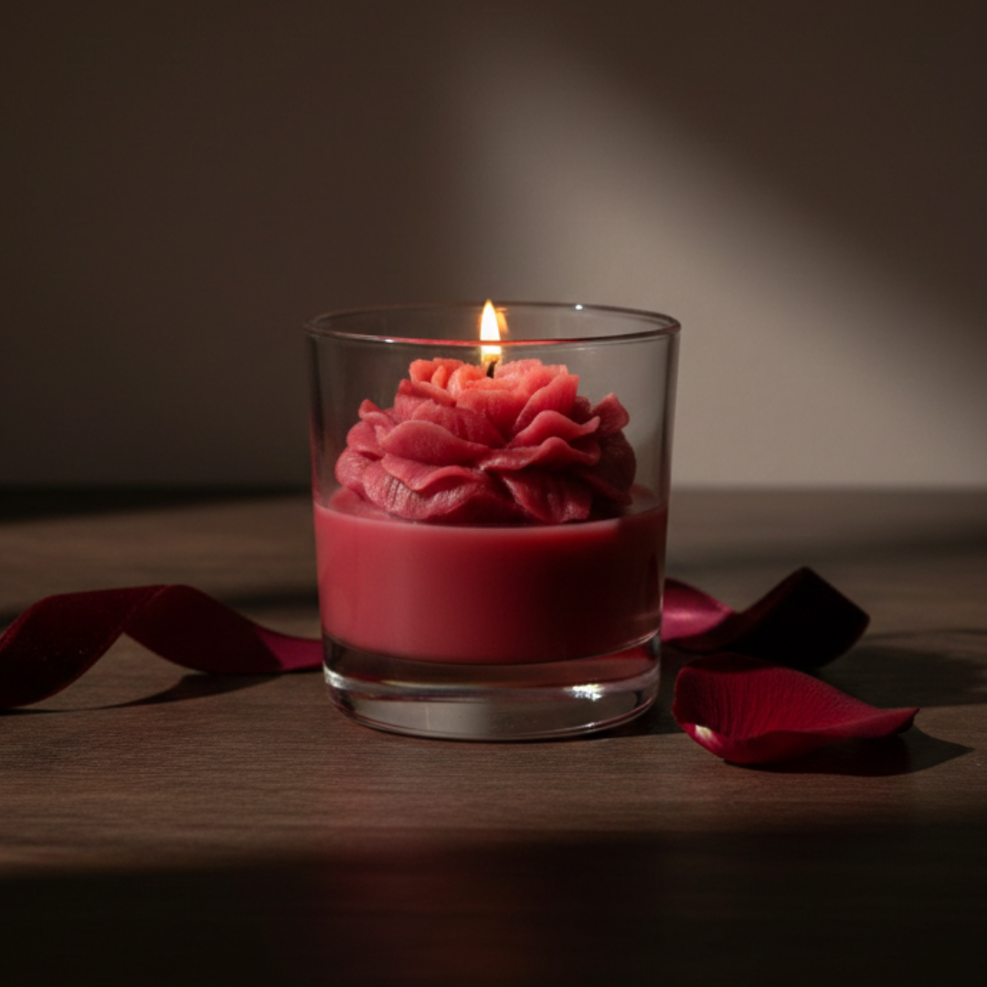 ❤️ Red Peony Candle