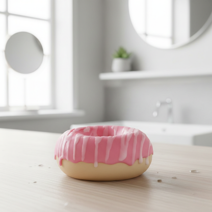 Strawberry Donut with White Glaze