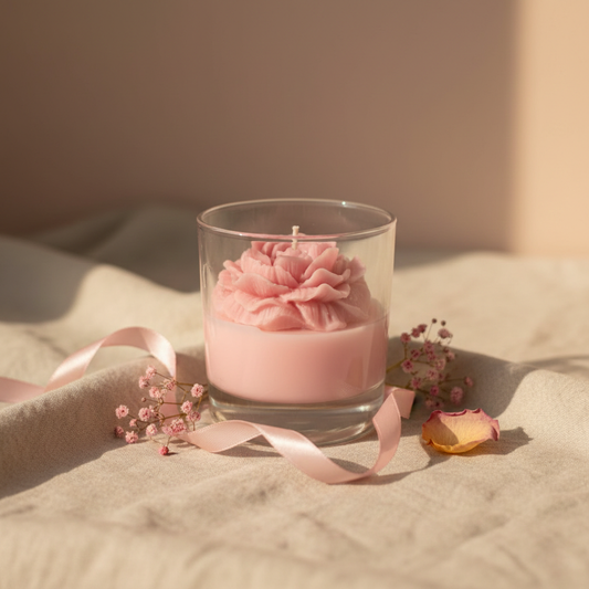 🌷 Pink Peony Candle